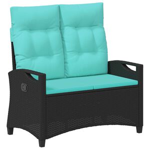 vidaXL Banco de jardim com travesseiro 105 x 60 x 112 cm a&ccedil;o