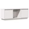 vidaXL M&oacute;vel de TV 110,5x35x44 cm madeira de pinho maci&ccedil;a branco