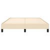 vidaXL Estrutura de cama sem colchão 140x190 cm tecido cor creme