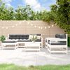 vidaXL 7pcs conjunto lounge jardim c/ almofadões madeira maciça branco