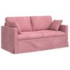 vidaXL Sof&aacute; 2 pcs Rosa Dimens&otilde;es gerais: 158 x 78 x 80 cm (L x P x A)