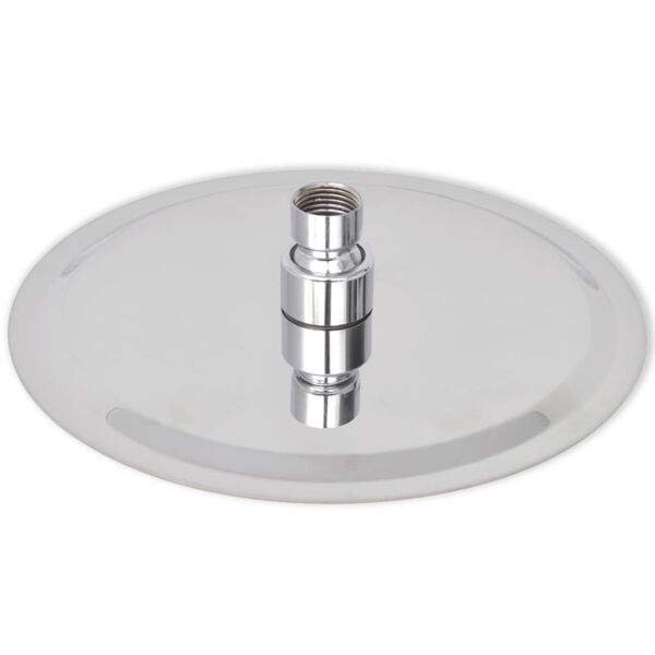 vidaXL Cabeça de chuveiro redonda em aço inoxidável 20 cm