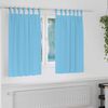 vidaXL Cortinas Blackout com Argolas 2 pcs Azul Claro 140 x 140 cm