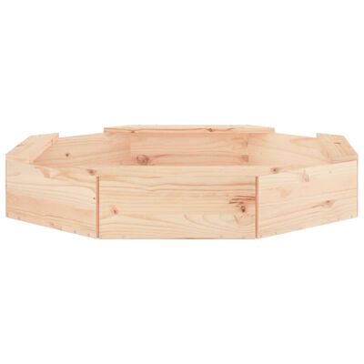 vidaXL Caixa de areia octogonal com assentos madeira de pinho maciça