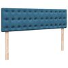 vidaXL Estrutura de cama otomana com colchão 140x190cm azul escuro