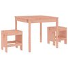 vidaXL 3 pcs conjunto de bistr&ocirc; para jardim madeira de douglas maci&ccedil;a