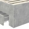 vidaXL Estrutura da Cama com gaveta Cinza Concreto e Prata 75 x 190 cm