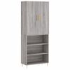 vidaXL Arm&aacute;rio alto 69,5x34x180 cm derivados de madeira sonoma cinza