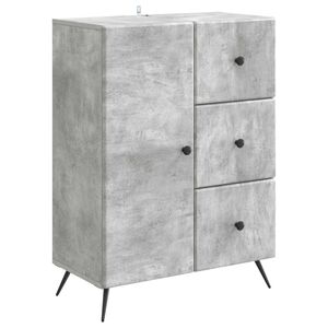 vidaXL Buffet Cinzento Cimento 66 x 34,5 x 90 cm Derivados de Madeira