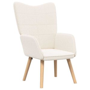 vidaXL poltrona Creme 62 x 67 x 95,5 cm Tecido Sherpa
