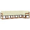 vidaXL Conjunto de Sof&aacute;s para Exterior 6 pcs Natural e Creme