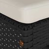 vidaXL Bancos de bar com almofad&otilde;es para jardim 6 pcs vime PE preto