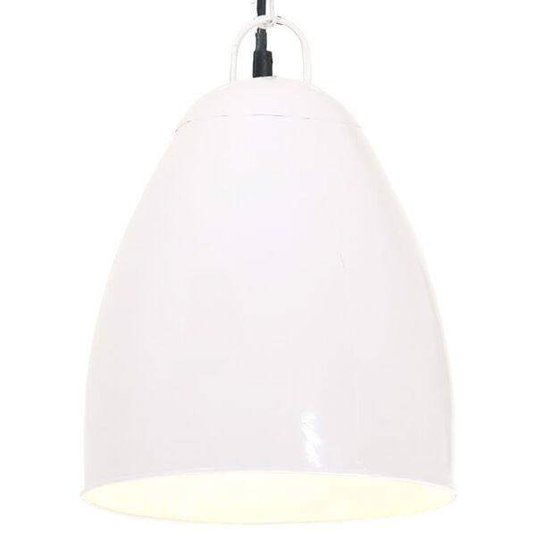 vidaXL Candeeiro teto industrial redondo 25 W 32 cm E27 branco