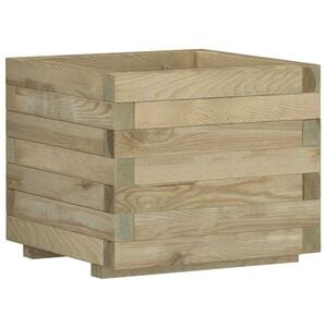 vidaXL Vaso/floreira quadrado 50x50x40 cm madeira