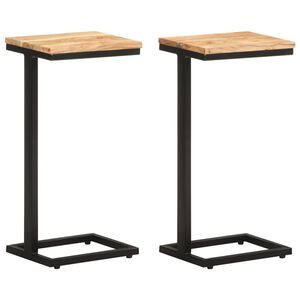 vidaXL Mesas de apoio 2 pcs 31,5x24,5x64,5 cm madeira de ac&aacute;cia