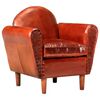 vidaXL Poltrona 77x65x79 cm couro genu&iacute;no castanho