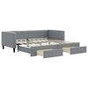 vidaXL Sof&aacute;-cama c/ gavet&atilde;o e gavetas 100x190 cm tecido cinzento-claro
