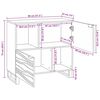 vidaXL Buffet Branco 80 x 33 x 75 cm Madeira de mangueira maci&ccedil;a