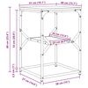 vidaXL Mesa Lateral Carvalho Artesanal 41 x 40 x 60 cm
