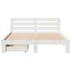 vidaXL Cama sem colch&atilde;o 140x200 cm madeira de pinho maci&ccedil;a branco
