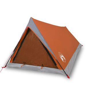 vidaXL Tenda de campismo p/ 2 pessoas tecido impermeável cinza/laranja