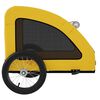 vidaXL Reboque bicicleta p/ animais tecido oxford/ferro amarelo