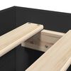 vidaXL Estrutura de cama 100x200 cm derivados de madeira preto