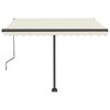 vidaXL Toldo autom&aacute;tico independente 350x250 cm cor creme