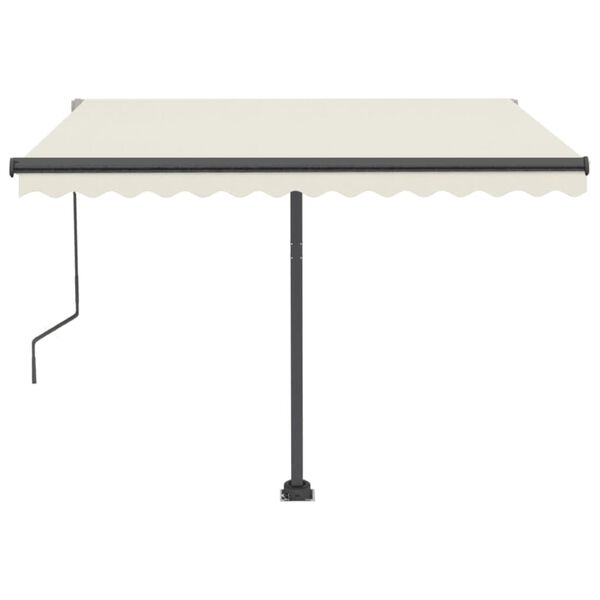 vidaXL Toldo autom&aacute;tico independente 350x250 cm cor creme