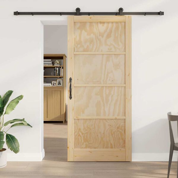 vidaXL Porta Deslizante ORKDAL Castanho 93 x 211 cm
