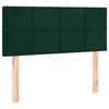 vidaXL Cabeceira de cama veludo 80x5x78/88 cm verde-escuro