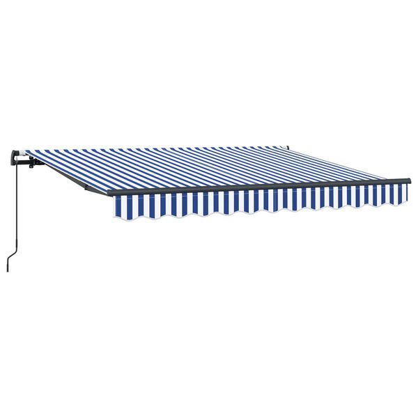 vidaXL Toldo Retr&aacute;til Manual Azul 250 x 200 cm tecido