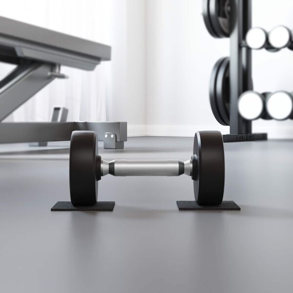 vidaXL Tapete de P&aacute;tio em Granulado de Borracha Preto 9 x 9 x 0,3 cm