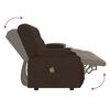 vidaXL Poltrona massagens 4 lug. reclin. sup. copo couro art. castanho