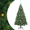 vidaXL &Aacute;rvore de Natal Artificial Verde 210 cm PVC, A&ccedil;o e Pl&aacute;stico