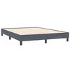 vidaXL Cama box spring c/ colch&atilde;o e LED 160x210 cm veludo cinzento-escuro