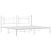 vidaXL Estrutura de cama com cabeceira 193x203 cm metal branco