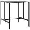vidaXL Mesa de bar 100x100x110 cm a&ccedil;o revestido a p&oacute; preto
