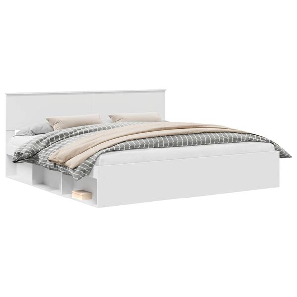 vidaXL Estrutura da Cama com cabeceira Branco 200 x 200 cm