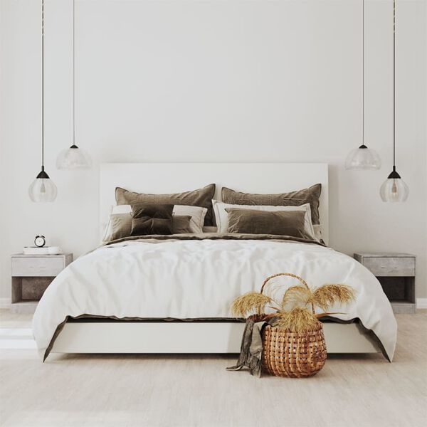 vidaXL Mesas de cabeceira c/ gaveta 2 pcs cinzento cimento