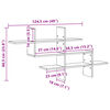 vidaXL Prateleira parede 124,5x18x60,5cm deriv.madeira carvalho fumado