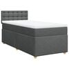 vidaXL Cama com molas/colch&atilde;o 80x200 cm tecido cinzento-escuro