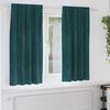 vidaXL Cortinas opacas 2 pcs Verde Escuro 140 x 175 cm Veludo