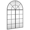 vidaXL Espelho de parede arqueado 80x120 cm ferro preto
