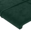 vidaXL Cabeceira de cama c/ abas veludo 103x16x78/88cm verde-escuro