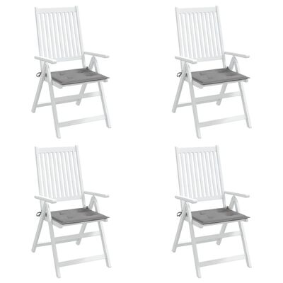 vidaXL Almofadões p/ cadeiras jardim 4pcs 40x40x3 cm oxford cinza