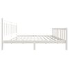 vidaXL Estrutura de cama super king 180x200 cm madeira maciça branco