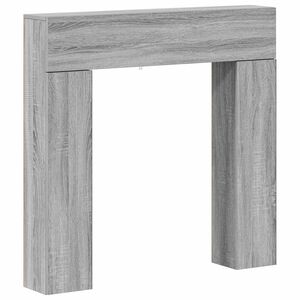 vidaXL Moldura de Lareira Sonoma cinzento 102 x 18 x 100,5 cm