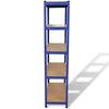 VidaXL 5-Layer Storage Shelf Blue Steel&Madeira de engenharia