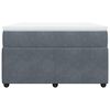 vidaXL Cama boxspring com colch&atilde;o 120x200 cm veludo cinzento-escuro